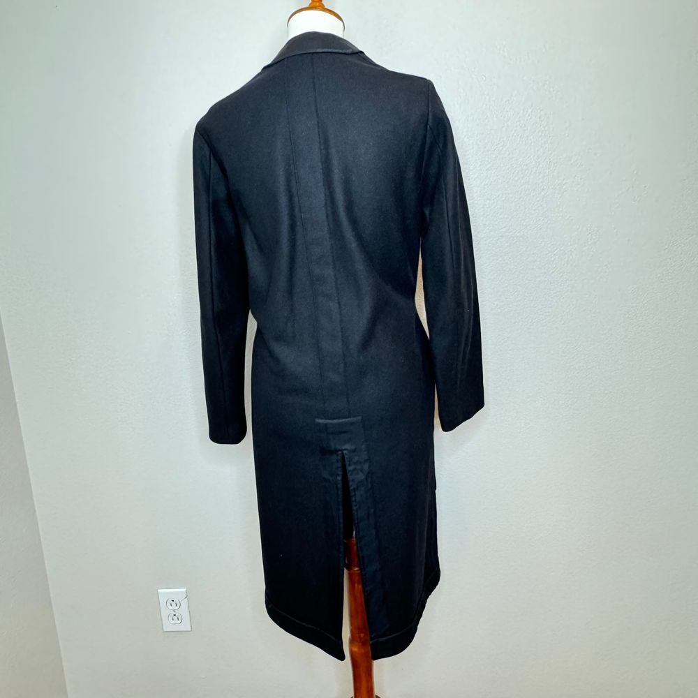 ALL SAINTS Bound Nesi Coat SMALL Italian Wool Blend Navy Midi Pockets Office - Picture 7 of 12